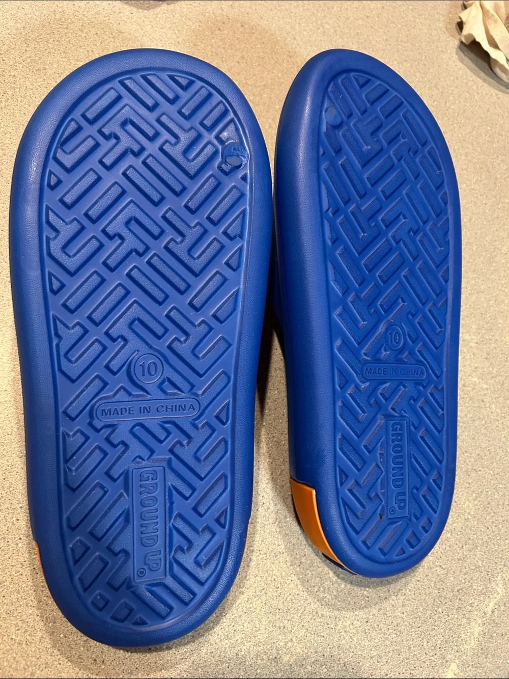 Ground Up - Dragon Ball Z Themed Blue & Orange Slide Sandals